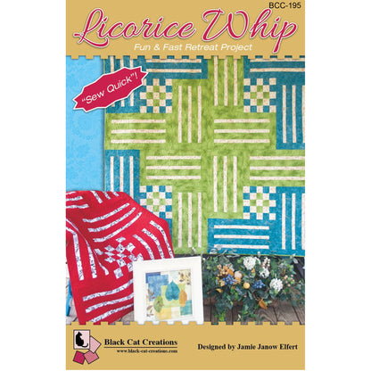 Cover image of pattern for Licorice Whip Quilts.