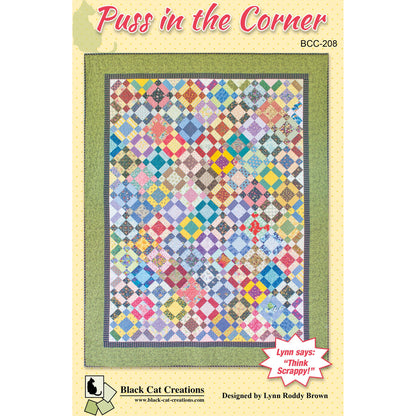 Cover image of pattern for Puss in the Corner quilt.