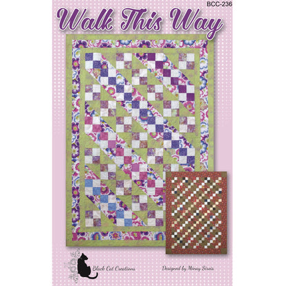 Cover image of pattern for Walk This Way Quilt.