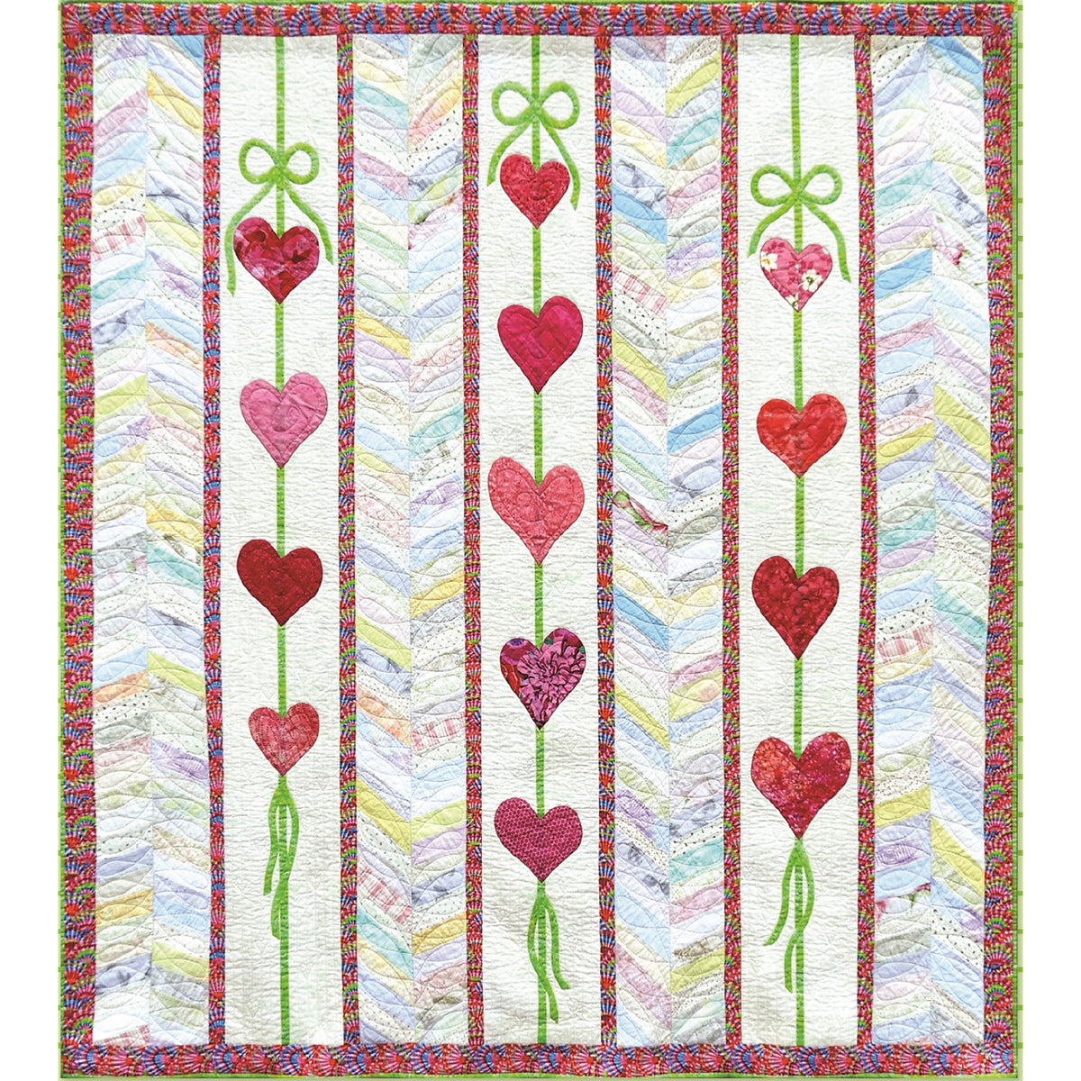 Printable String Quilt Patterns My Hearts on a String Quilt BCC-271e - Downloadable Pattern ...