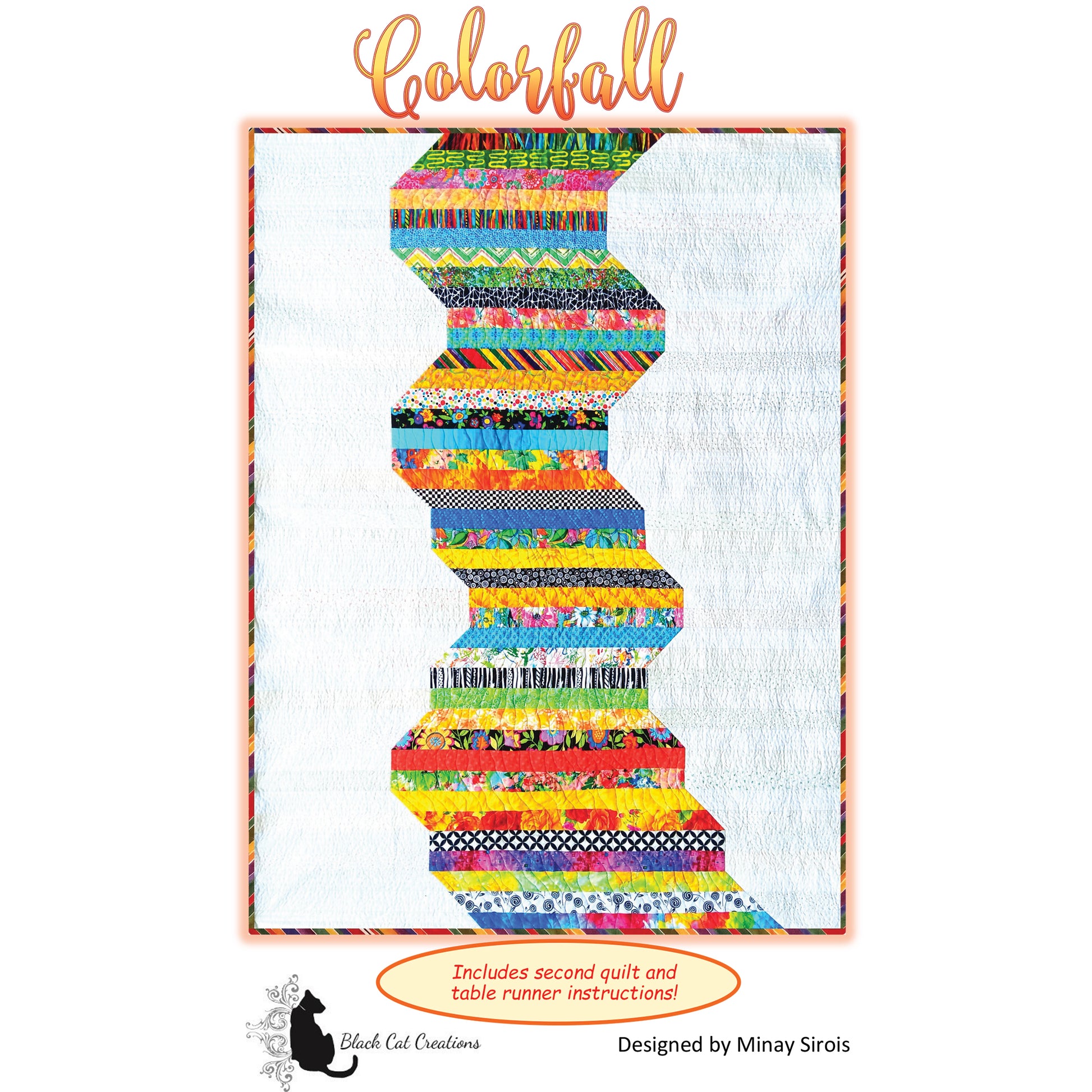 Cover image of pattern for Colorfall quilt.