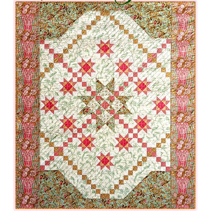 Victoria's Garden quilt features a simple medallion design with stars all around interlaced with some chains. So romantic! 