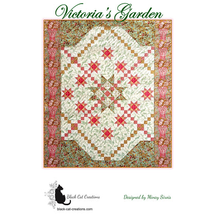 Cover image of pattern for Victoria's Garden quilt.