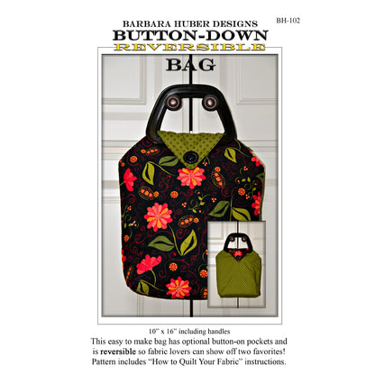 Button-Down Reversibles Bag Pattern BH-102 - Paper Pattern