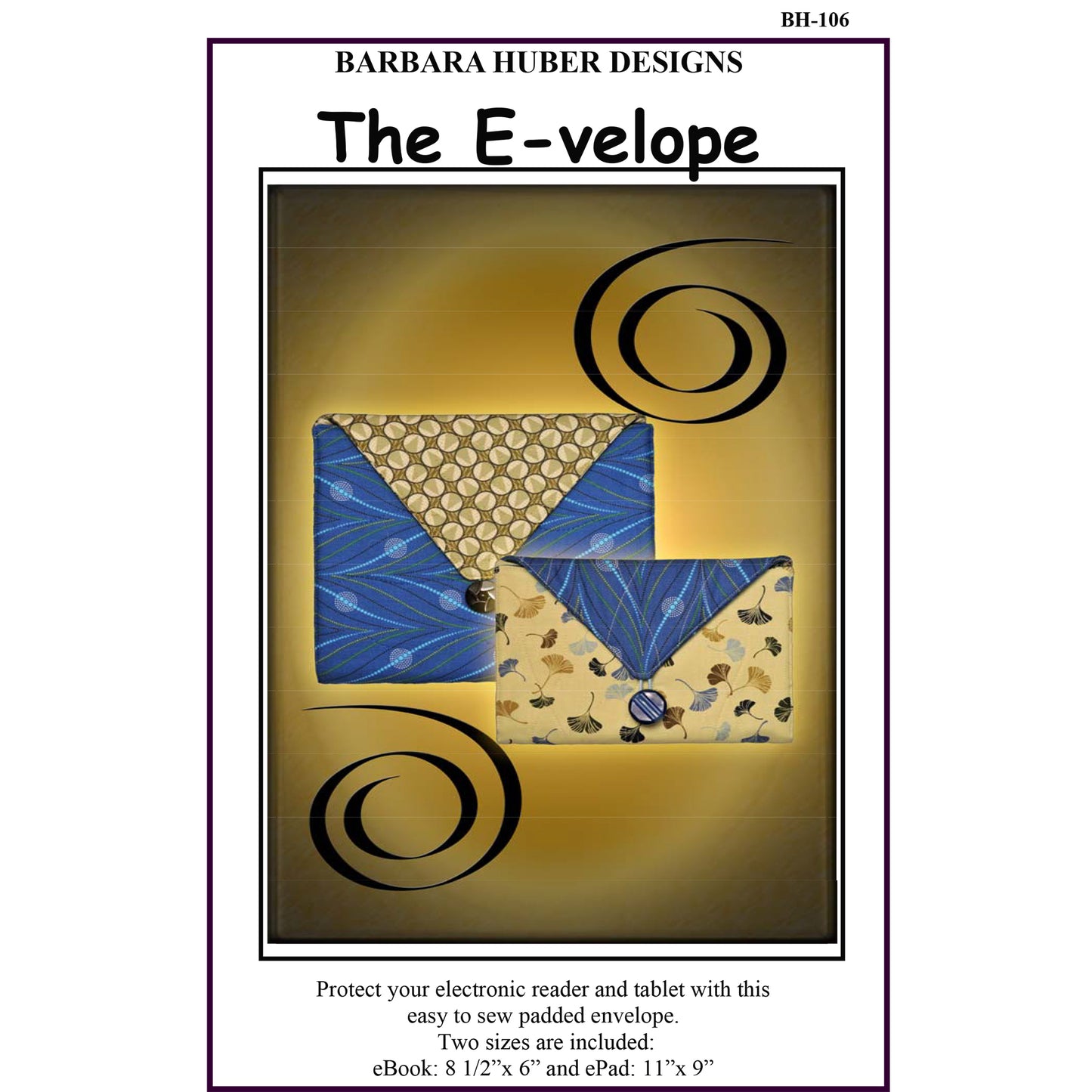 Cover image of pattern for The E-velope e-Reader - 2 sizes of e-reader envelopes.