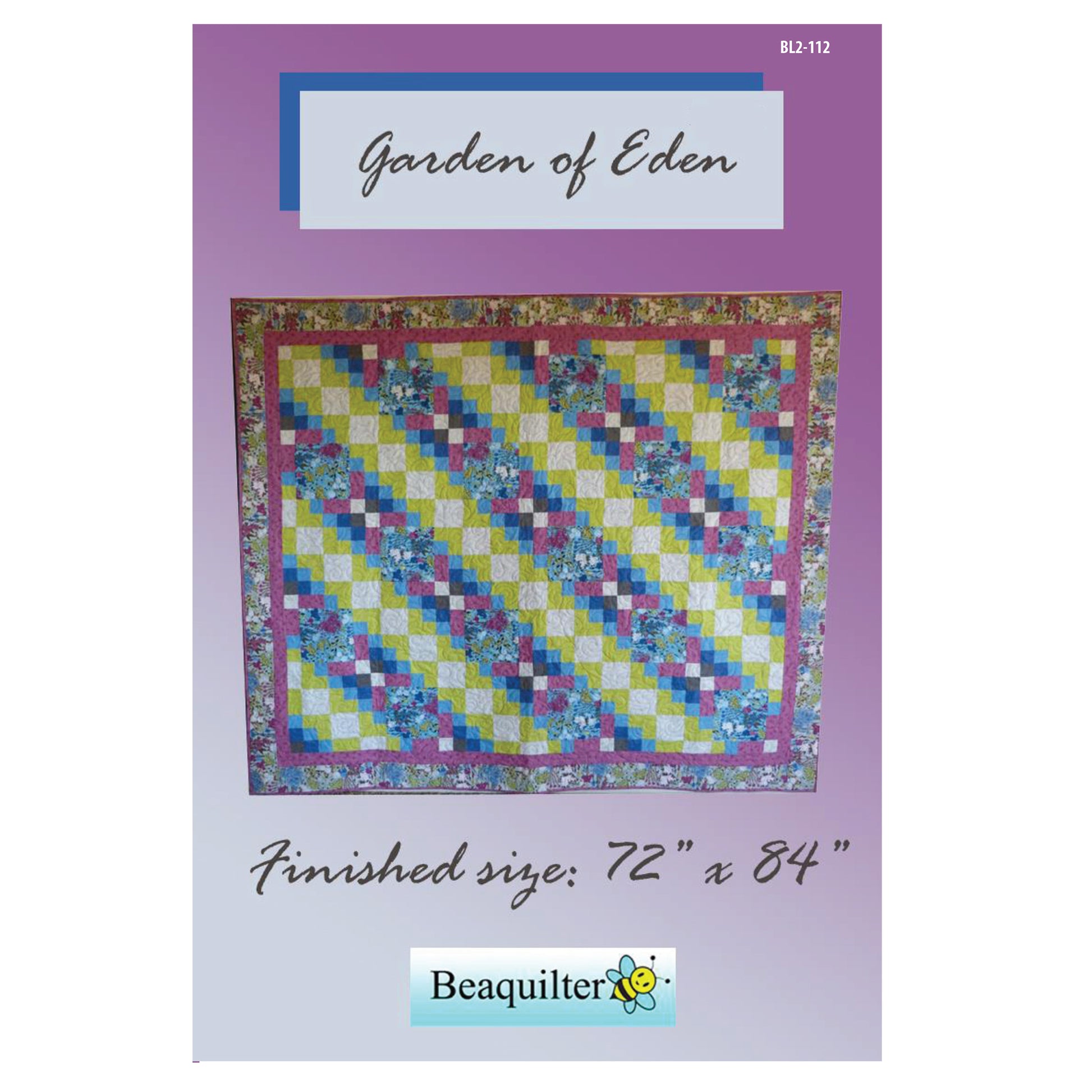 Cover image of pattern for Garden of Eden quilt.