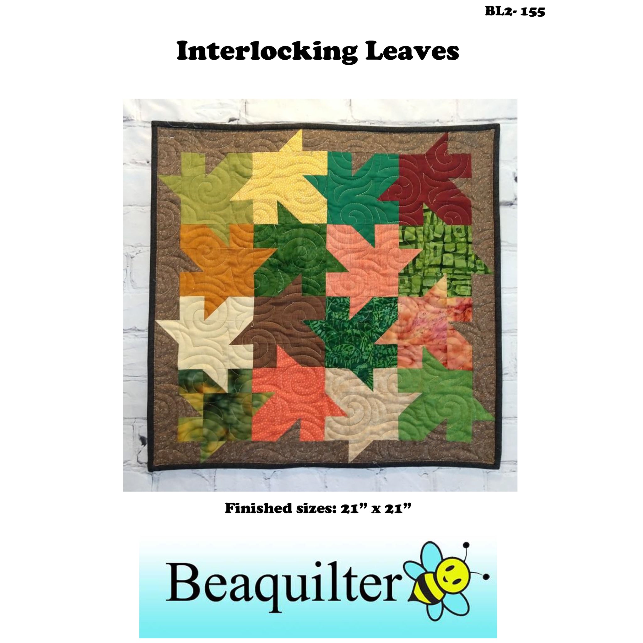 Interlocking Leaves Quilt Pattern BL2-155 (advanced beginner