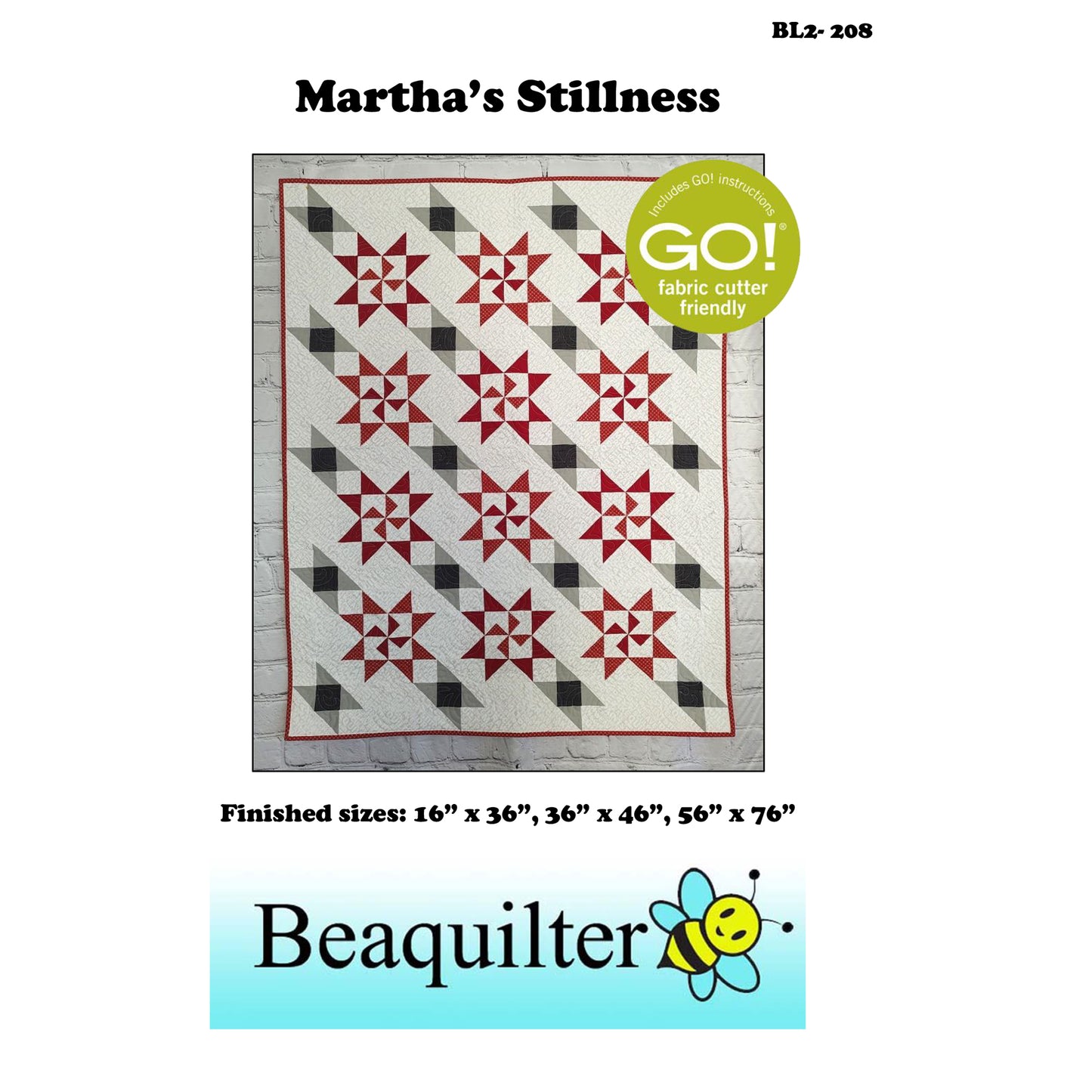 Martha's Stillness Quilt Pattern BL2-208 - Paper Pattern