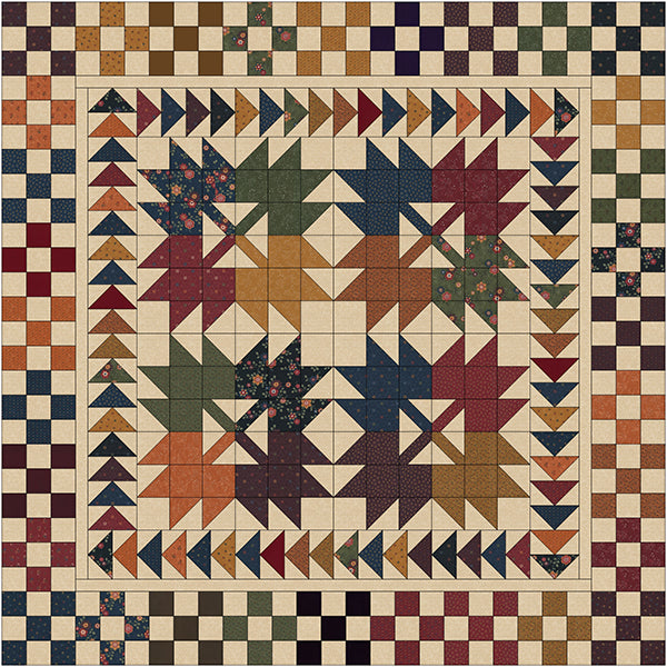 Falling Leaves Quilt BL2-241e - Downloadable Pattern