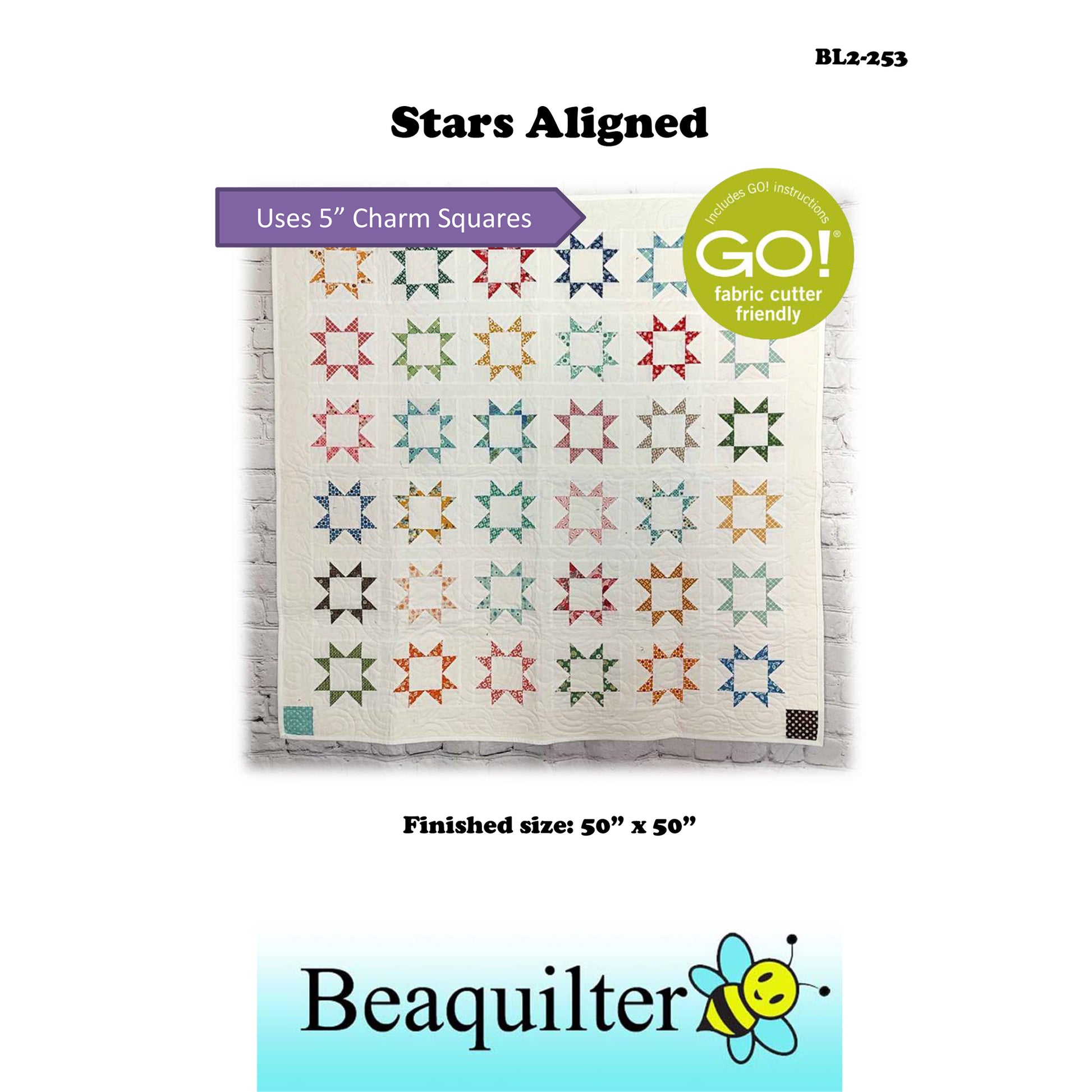 Cover image of pattern for Stars Alignged Quilt.