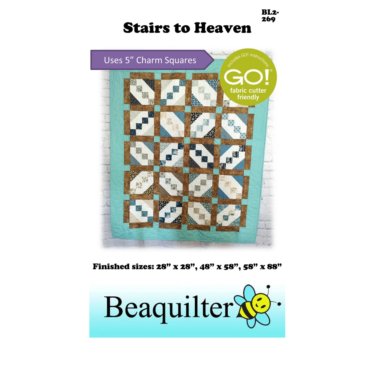 Cover image of pattern for Stairs to Heaven Quilts.