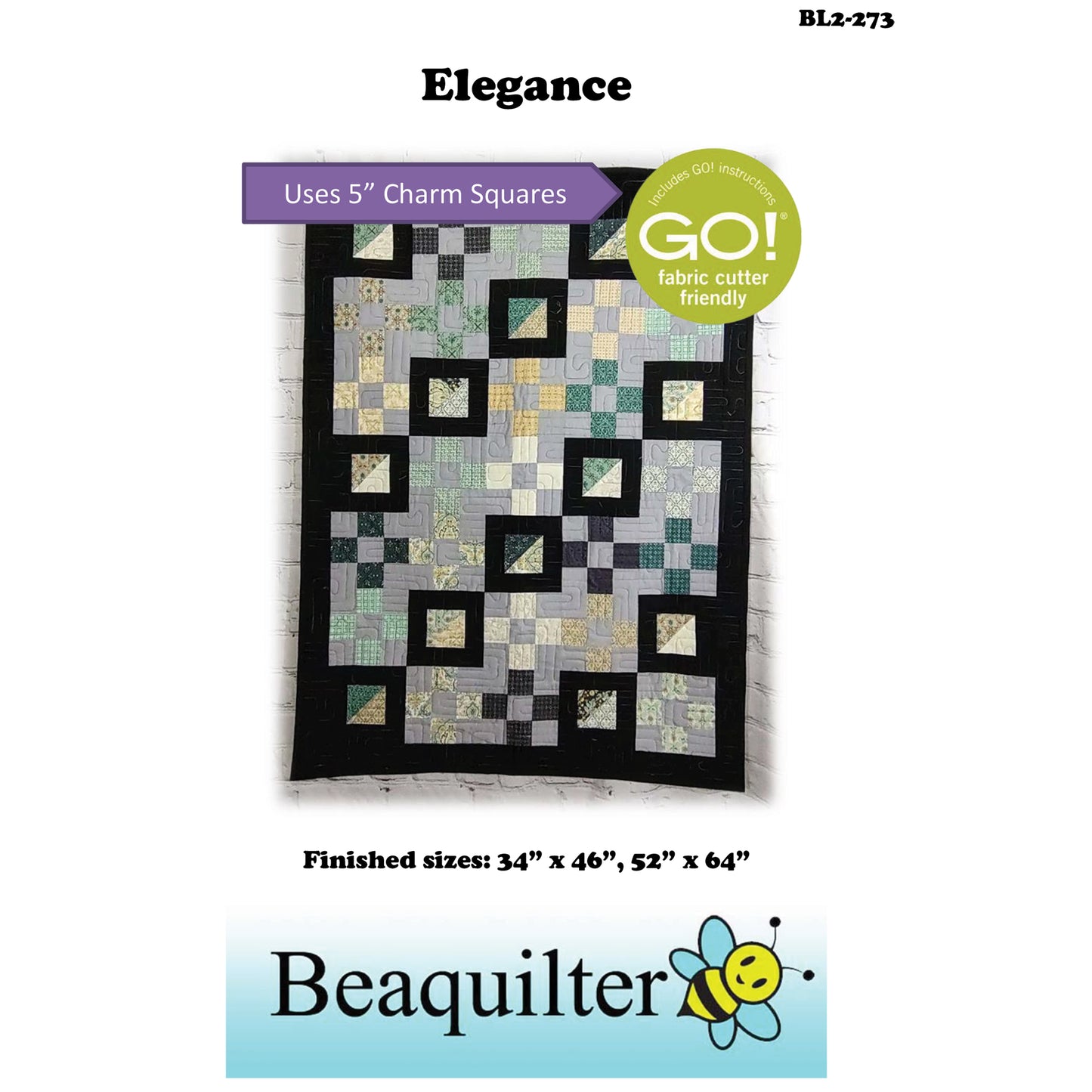 Cover image of pattern for Elegance Quilts.