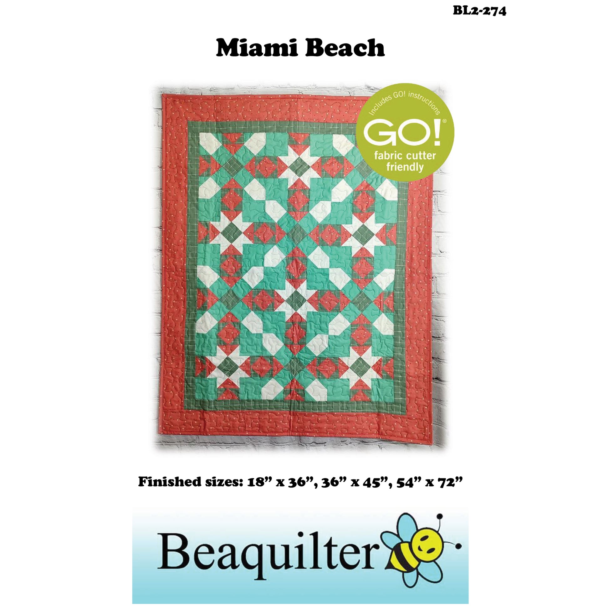 Cover image of pattern for Miami Beach Quilt.