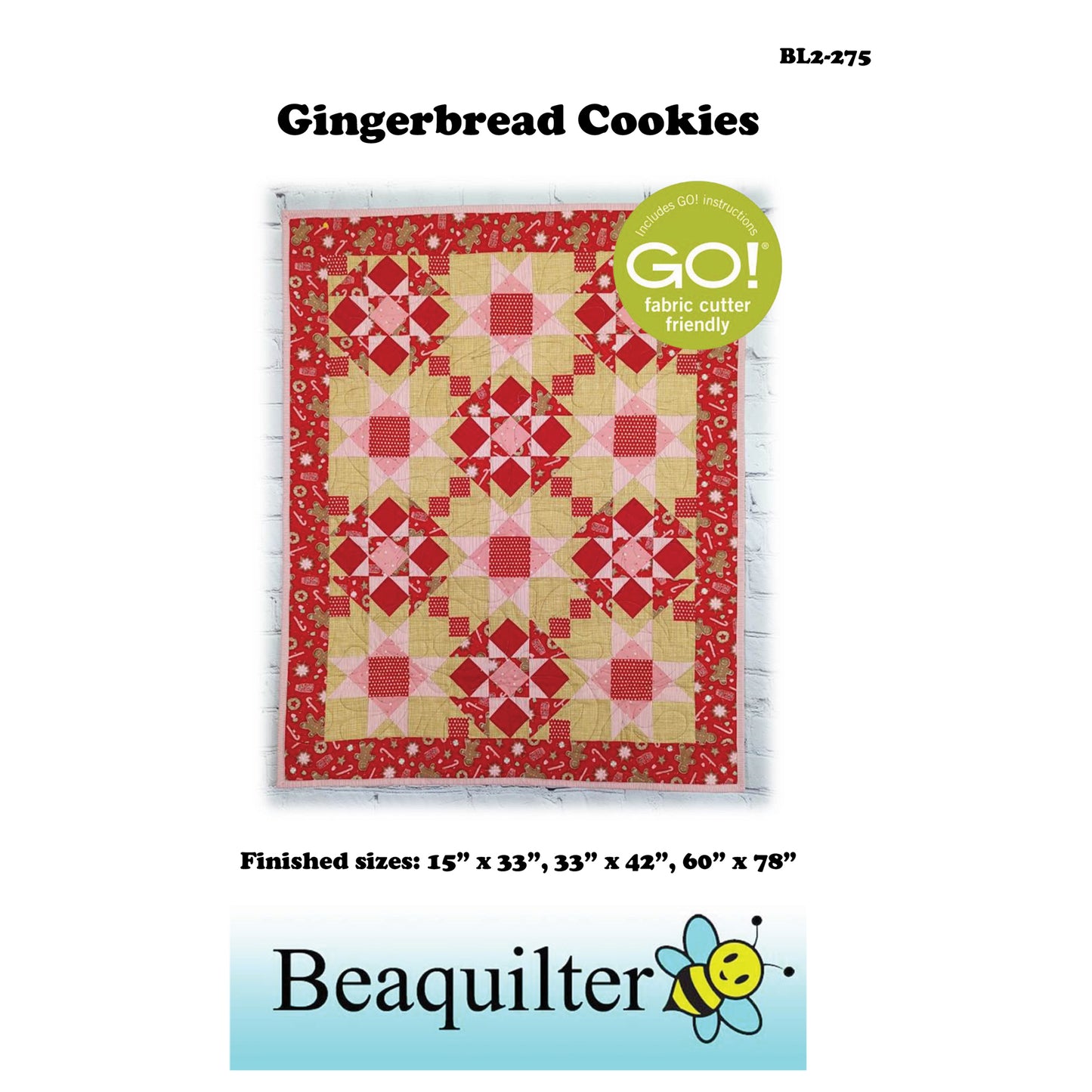 Cover image of pattern for Gingerbread Cookies Quilts.