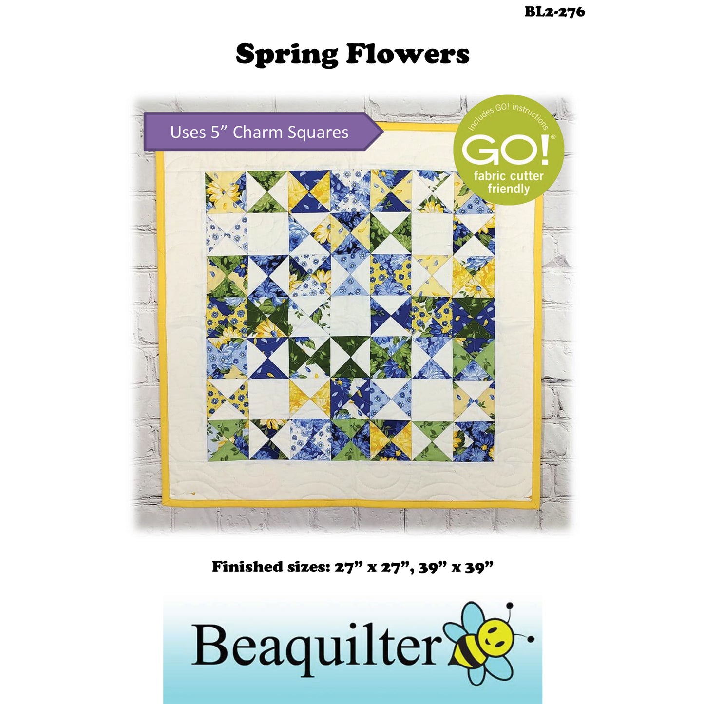 Cover image of pattern for Spring Flowers Quilt.