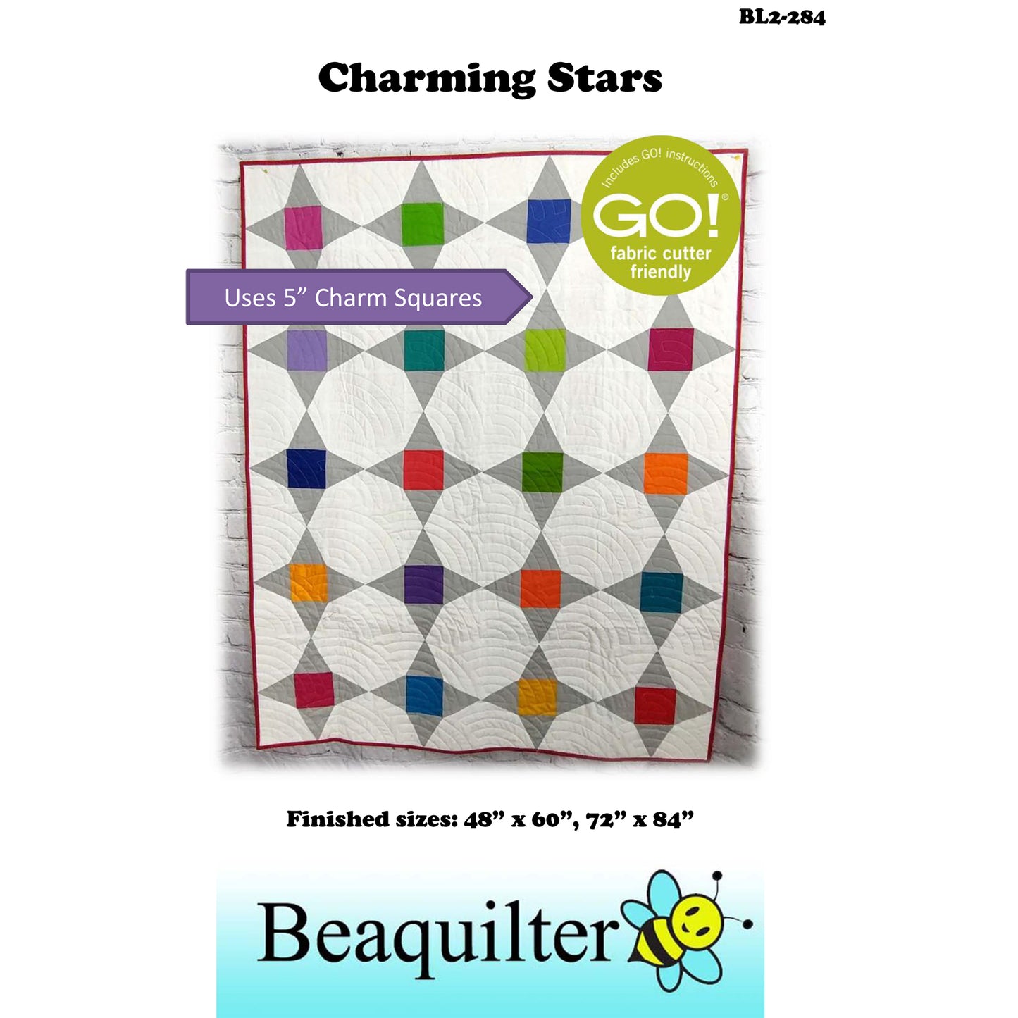 Cover image of pattern for Charming Stars Quilt.