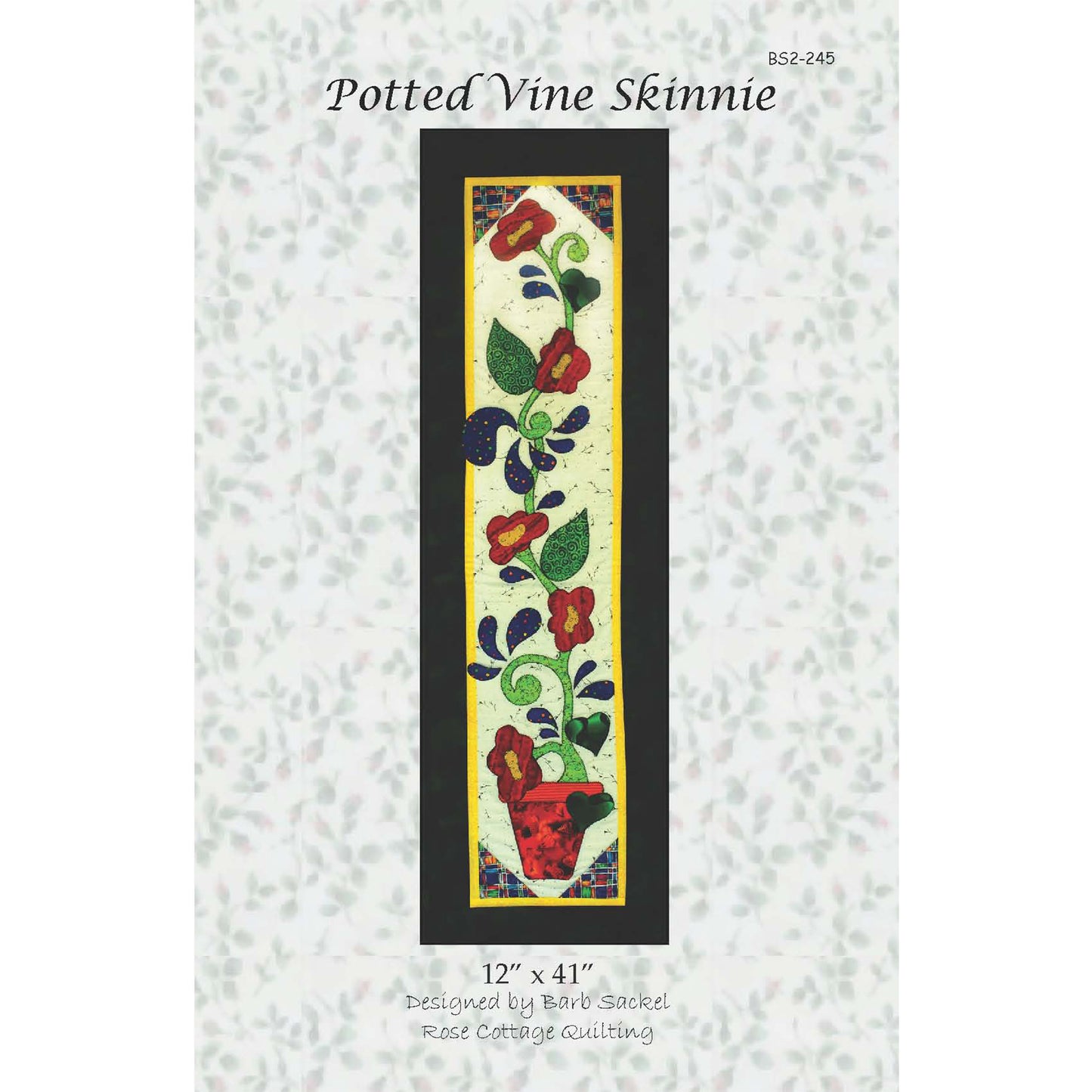 Potted Vine Skinnie Quilt BS2-245e - Downloadable Pattern