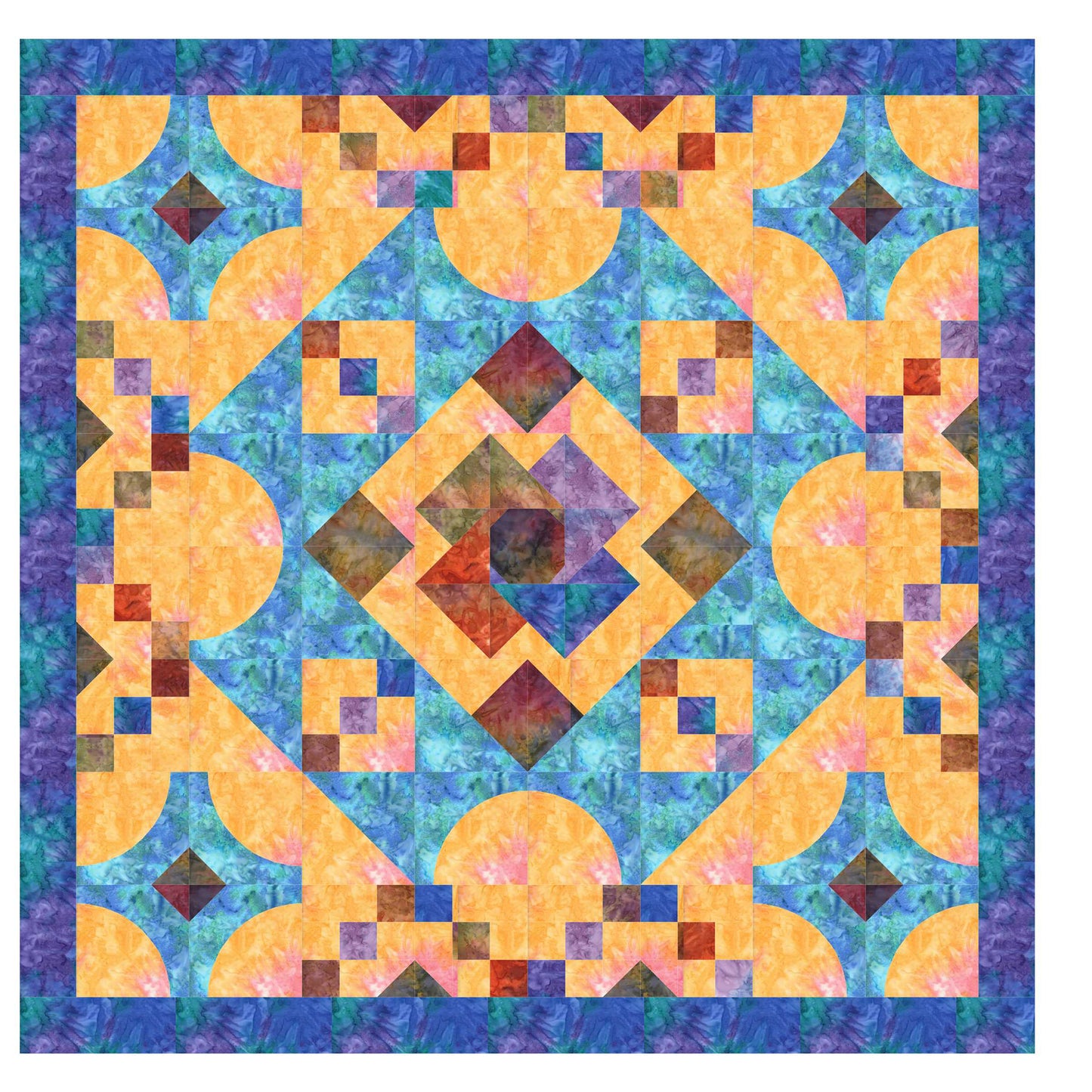 Queen's Courtyard Quilt Pattern BS2-266 - Paper Pattern