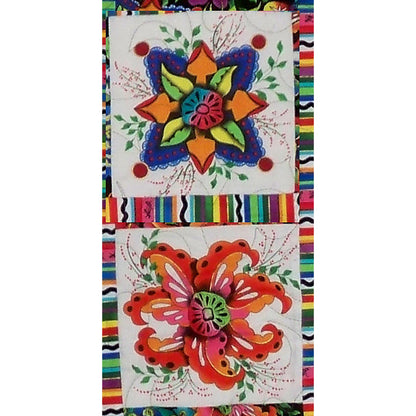 Ibiza Flowers Table Topper or Wall Hanging Quilt Pattern BS2-267 - Paper Pattern