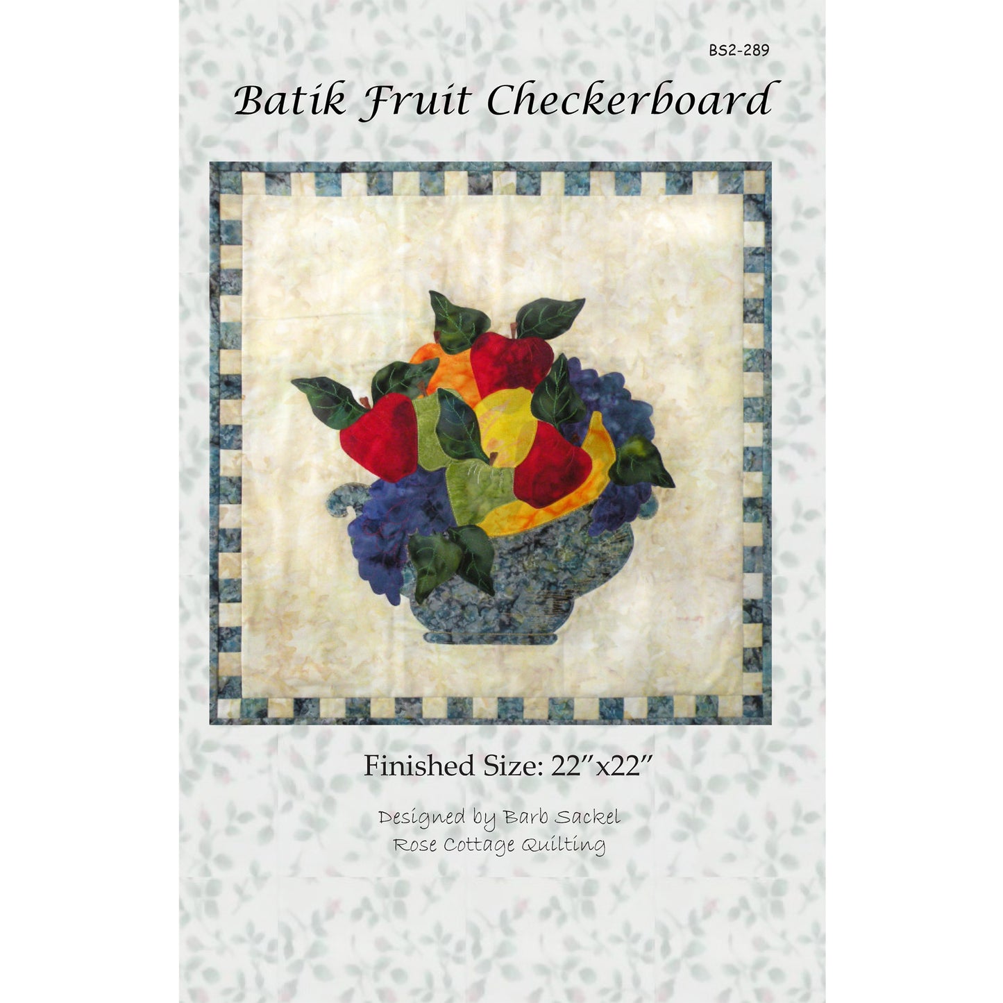 Batik Fruit Checkerboard Pattern BS2-289 - Paper Pattern