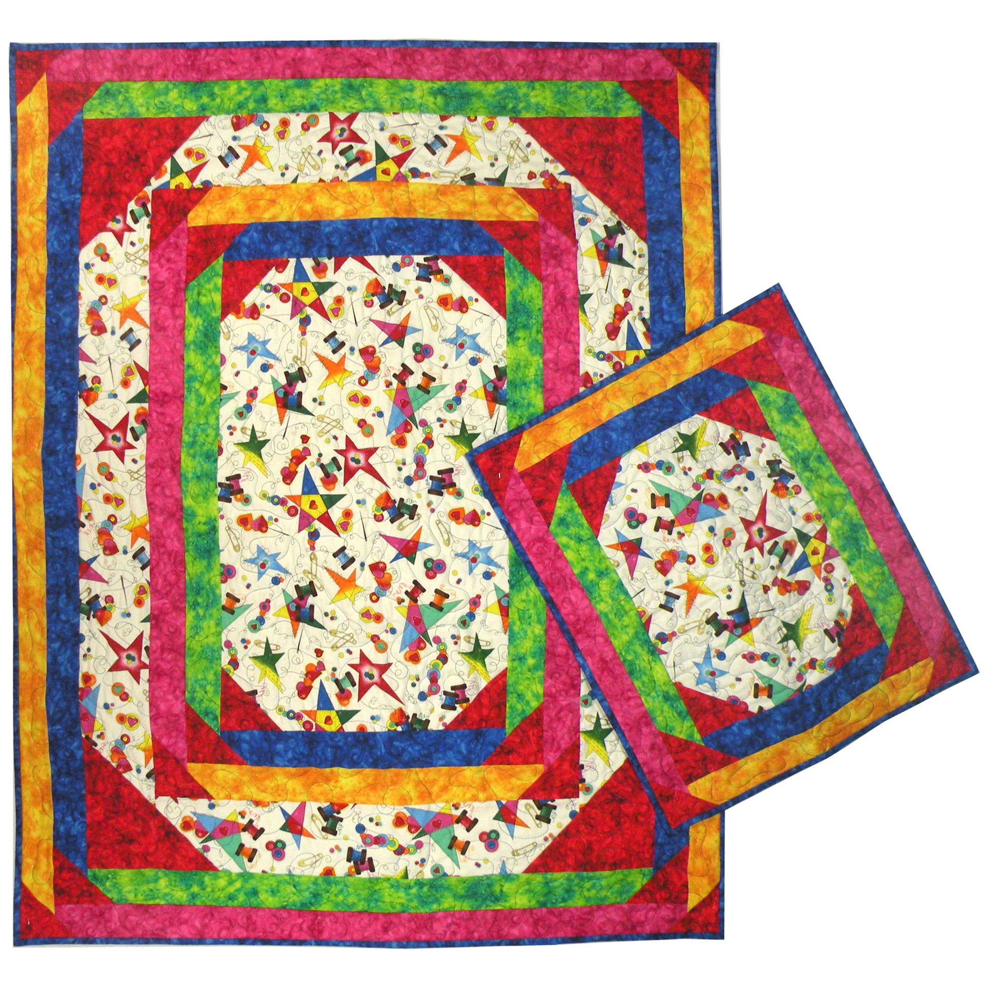 What a great gift for any little girl! Now she can have her very own quilt and wrap her baby doll up in one to match.