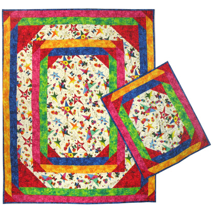 What a great gift for any little girl! Now she can have her very own quilt and wrap her baby doll up in one to match.