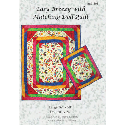 Cover image of pattern for Easy Breezy with Matching Doll quilt.