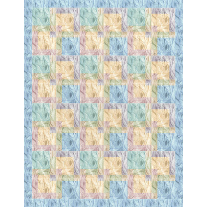 Barb Sackel's Tropical Bungalow quilt represents your tropical island vacation with the wavy designed fabric used in this example.