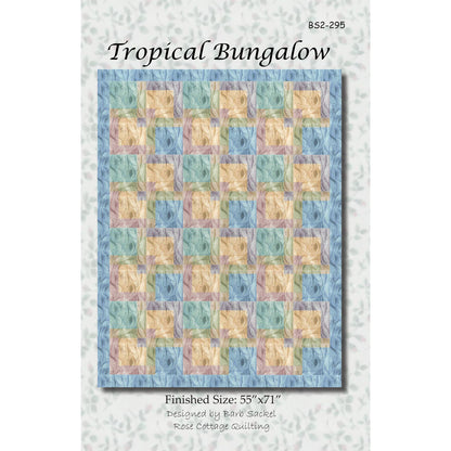 Cover image of pattern for Barb Sackel's Tropical Bungalow quilt.