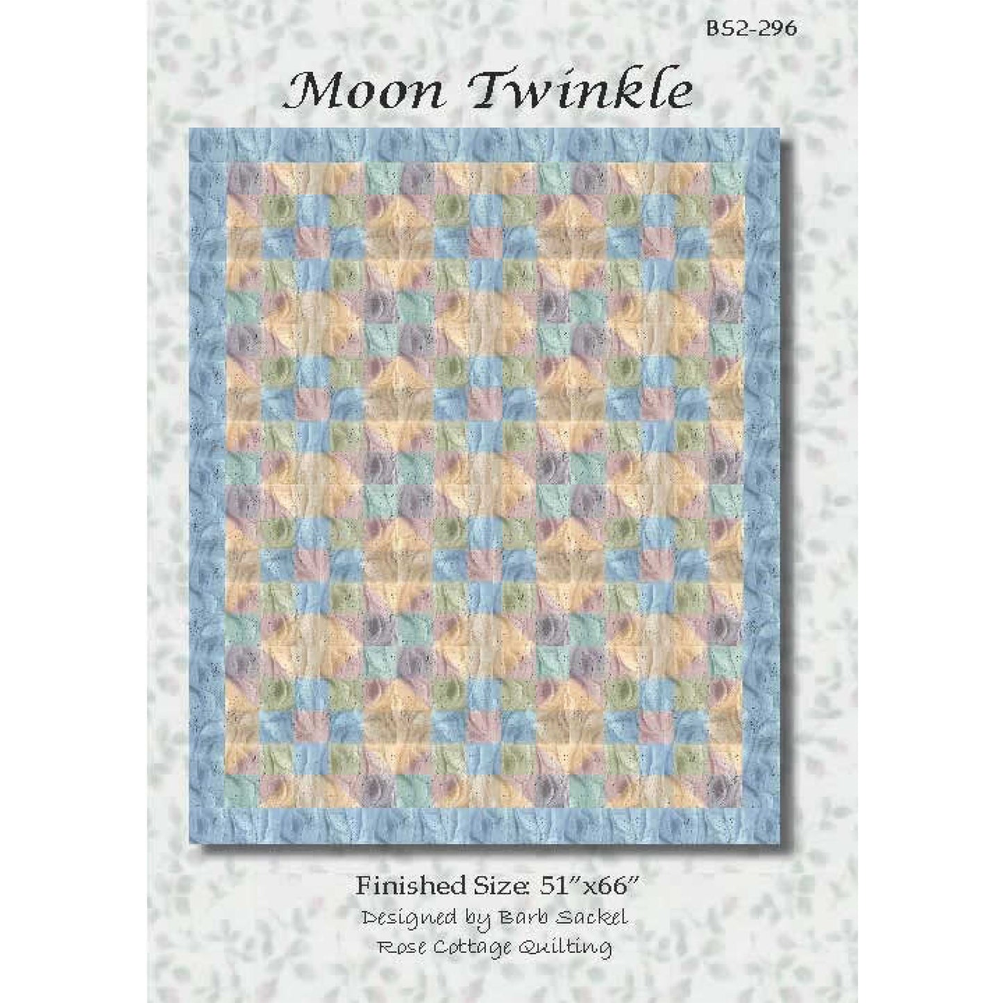 Cover image of pattern for Moon Twinkle quilt.