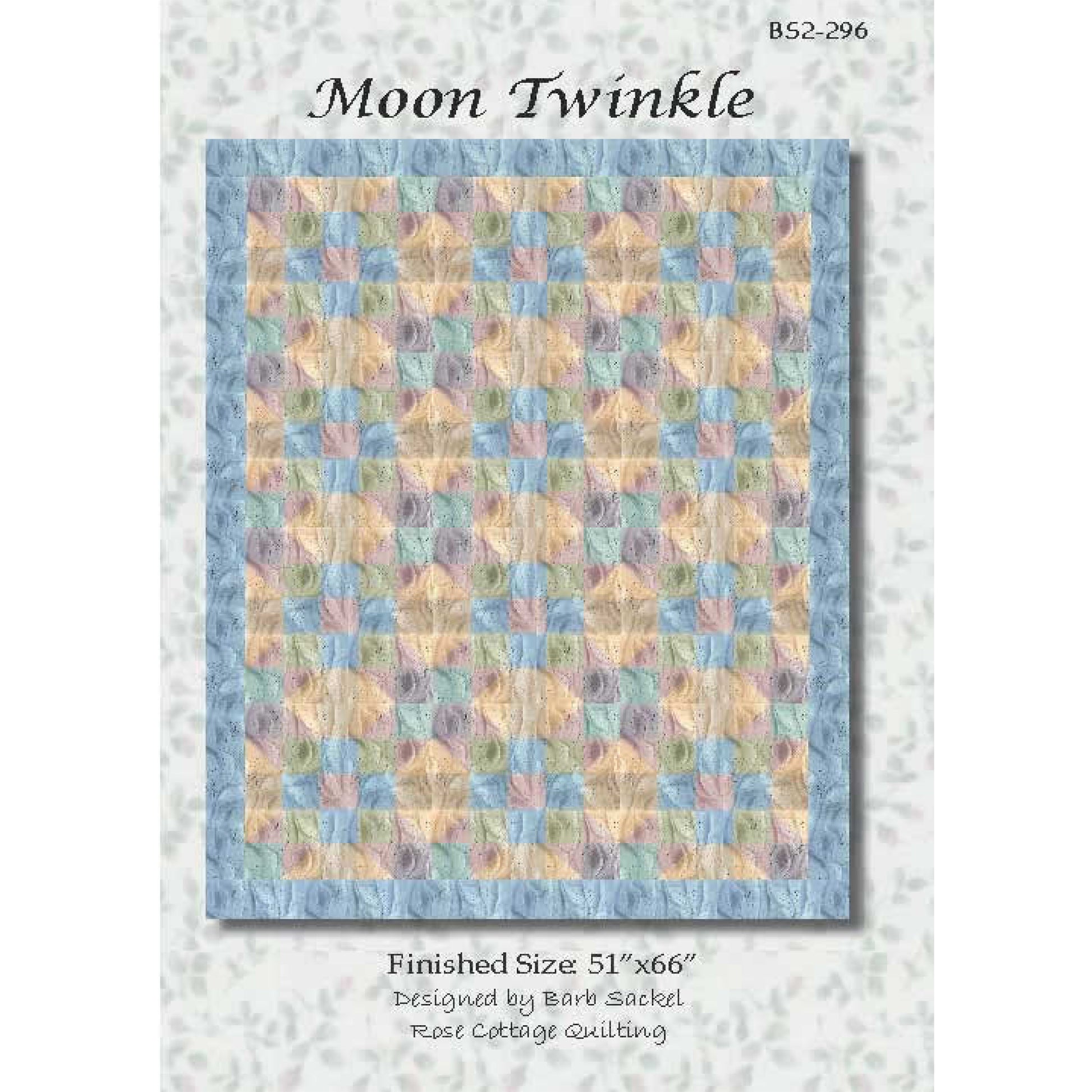 Cover image of pattern for Moon Twinkle quilt.