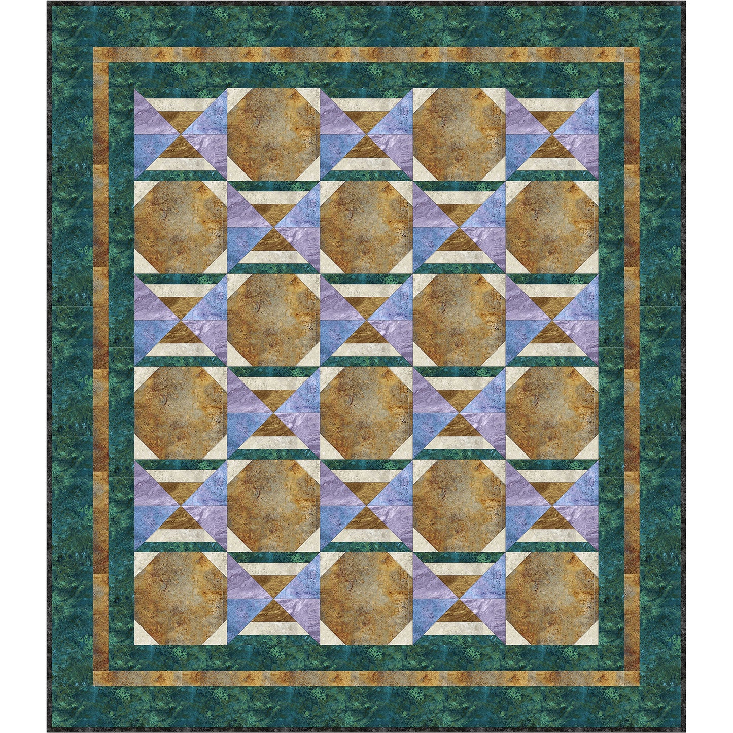 The Beach Fun quilt is a two-block quilt that showcases a generous size of your favorite fabric.