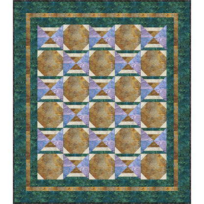 The Beach Fun quilt is a two-block quilt that showcases a generous size of your favorite fabric.
