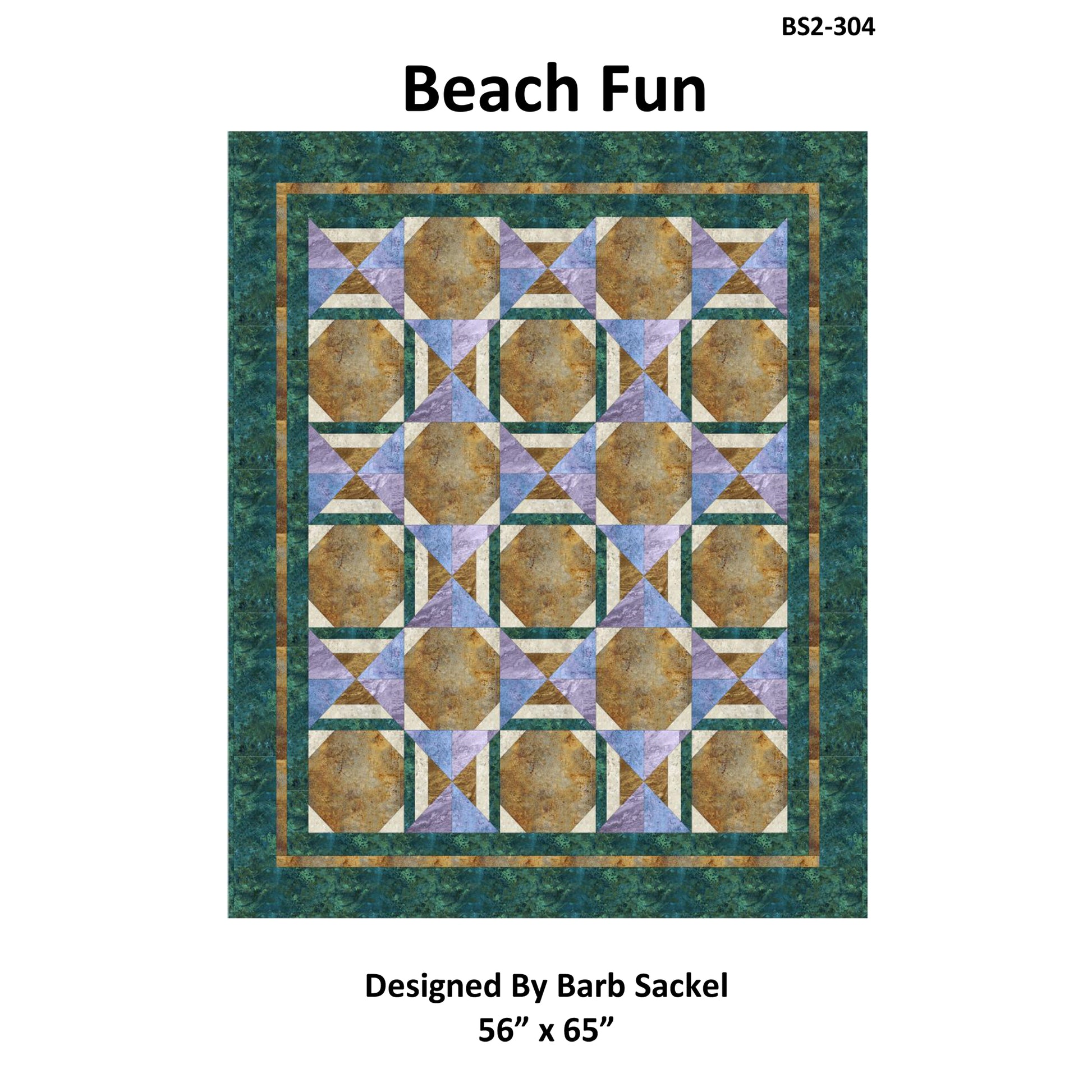 Cover image of pattern for Beach Fun quilt.