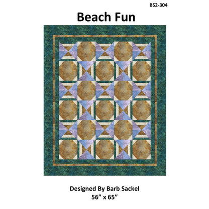 Cover image of pattern for Beach Fun quilt.