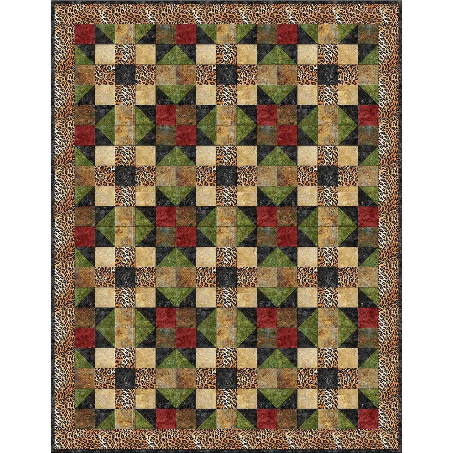 Don't you just love some stars in your quilts? Add wild animal prints when making the Safari Fun quilt and turn this into an exotic quilt!