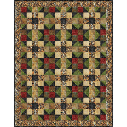 Don't you just love some stars in your quilts? Add wild animal prints when making the Safari Fun quilt and turn this into an exotic quilt!