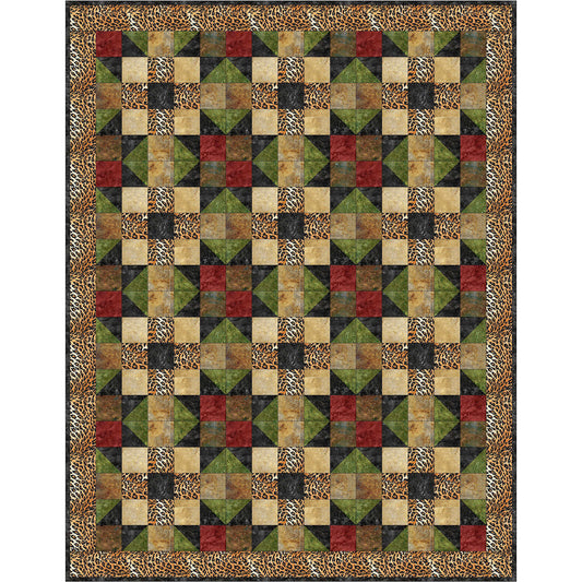 Don't you just love some stars in your quilts? Add wild animal prints when making the Safari Fun quilt and turn this into an exotic quilt!