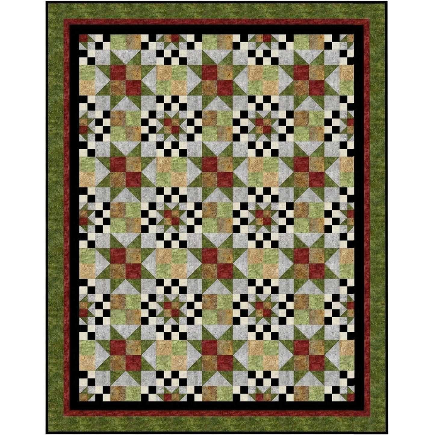 Checkerboard Galaxy Quilt Pattern BS2-308 - Paper Pattern