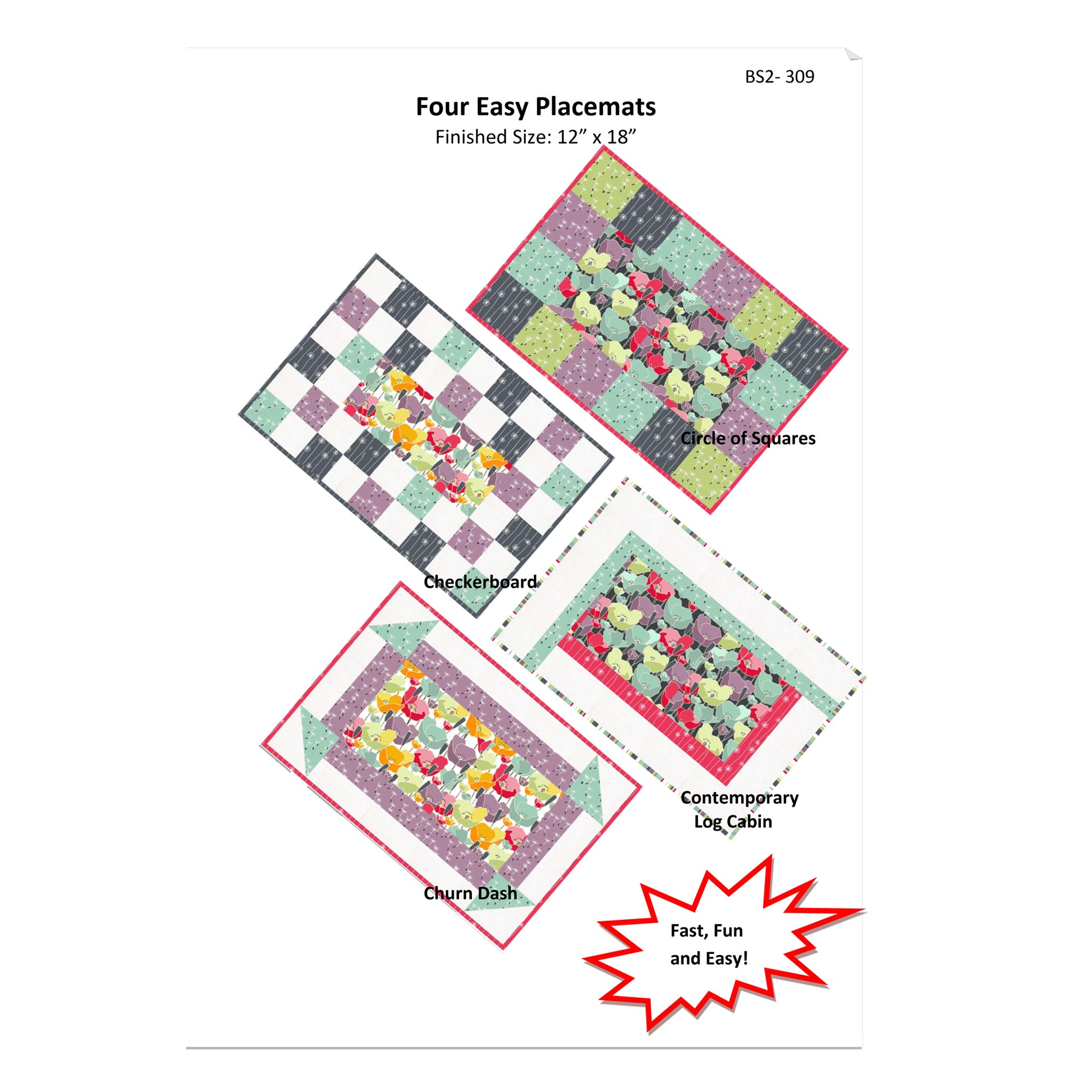 Cover image of pattern for Four Easy Placemats.