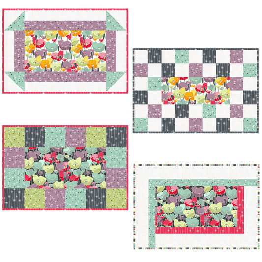 Four Easy Placemats Quilt BS2-309e - Downloadable Pattern