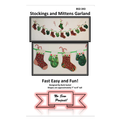 Cover image of pattern for Stockings and Mittens Garland.