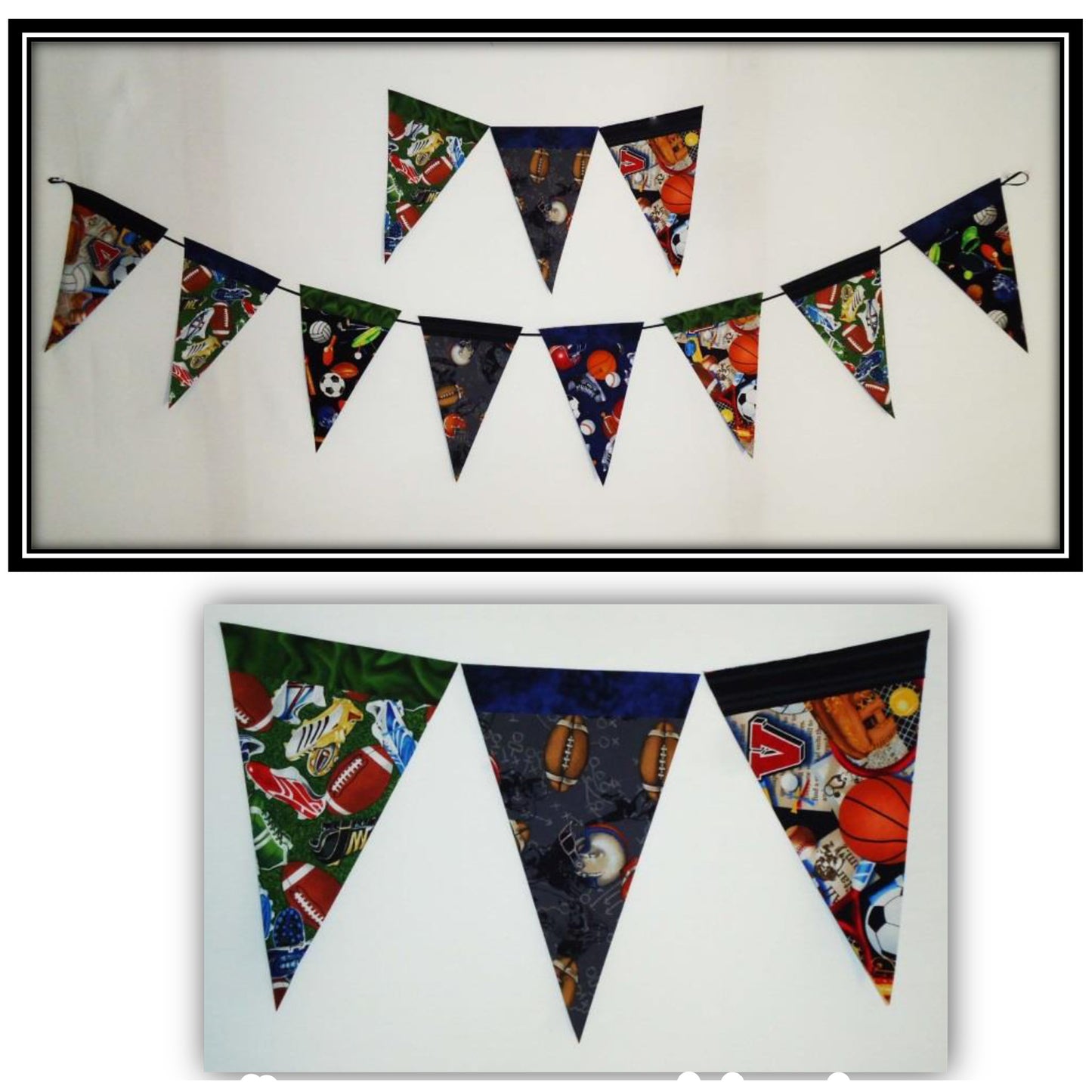 Sports fabric Pennants Garland.