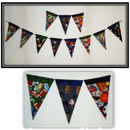 Sports fabric Pennants Garland.