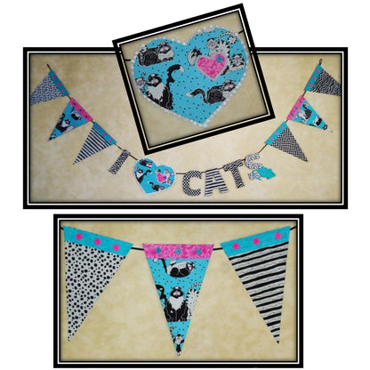 I Love Cats Garland Pattern BS2-348 - Paper Pattern