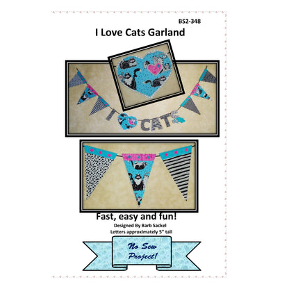 I Love Cats Garland Pattern BS2-348 - Paper Pattern