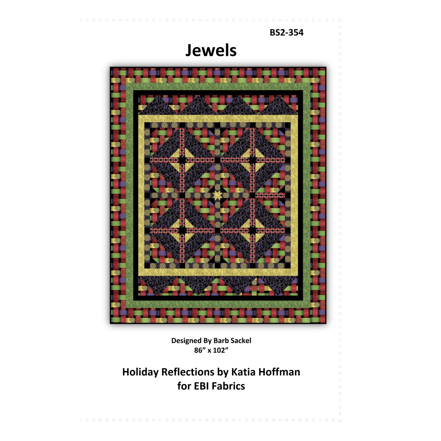 Cover image of pattern for Jewels quilt.