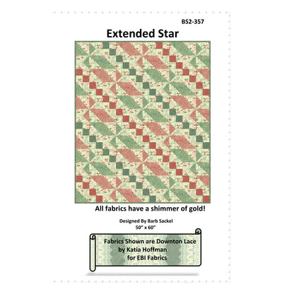 Cover image of pattern for Extended Star quilt.