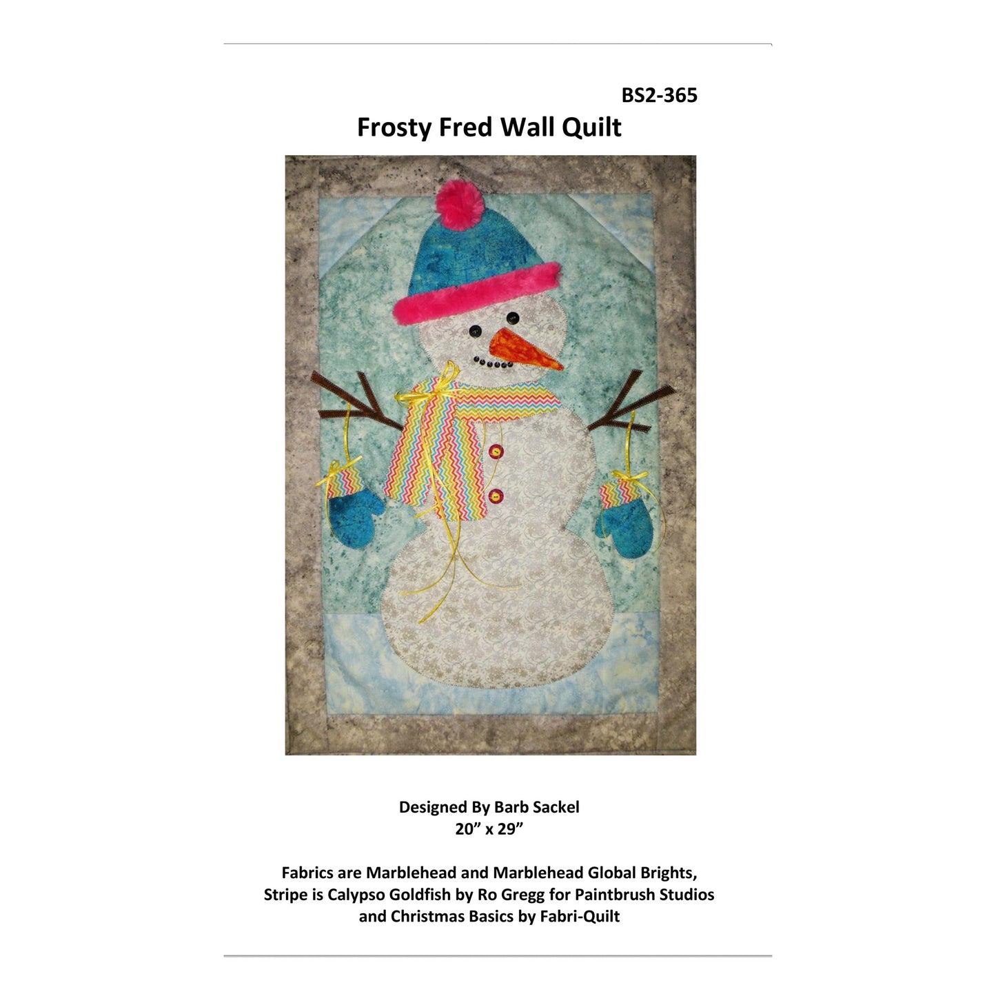 Cover image of pattern for Frosty Fred Wall Quilt.