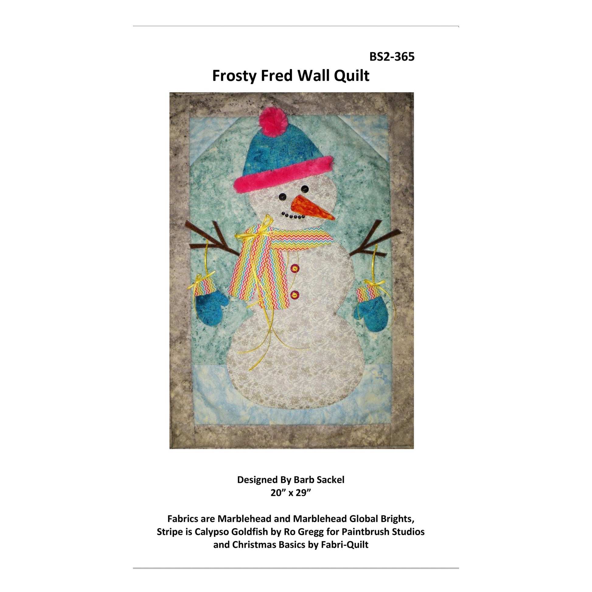 Cover image of pattern for Frosty Fred Wall Quilt.